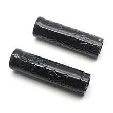 Черный узор пламени " 25 мм CNC рукоятки на руль для Harley Yamaha Suzuki Kawasaki Honda Ducati для KTM и BMW аксессуары для мотоциклов