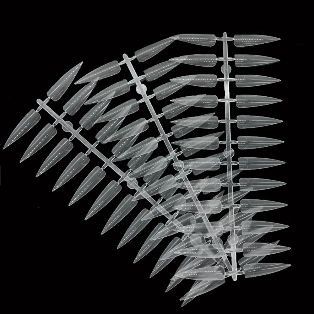 10 шт./пакет длинный стилет Типсы для дизайна ногтей натурально чистый палец полный Цвет карты Дисплей инструмент для практики акрил УФ гель