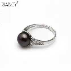 Натуральный пресноводный Регулируемый Pearl Ring для леди стерлингового серебра 925 модные классические простые Pearl Ring Подарок на годовщину