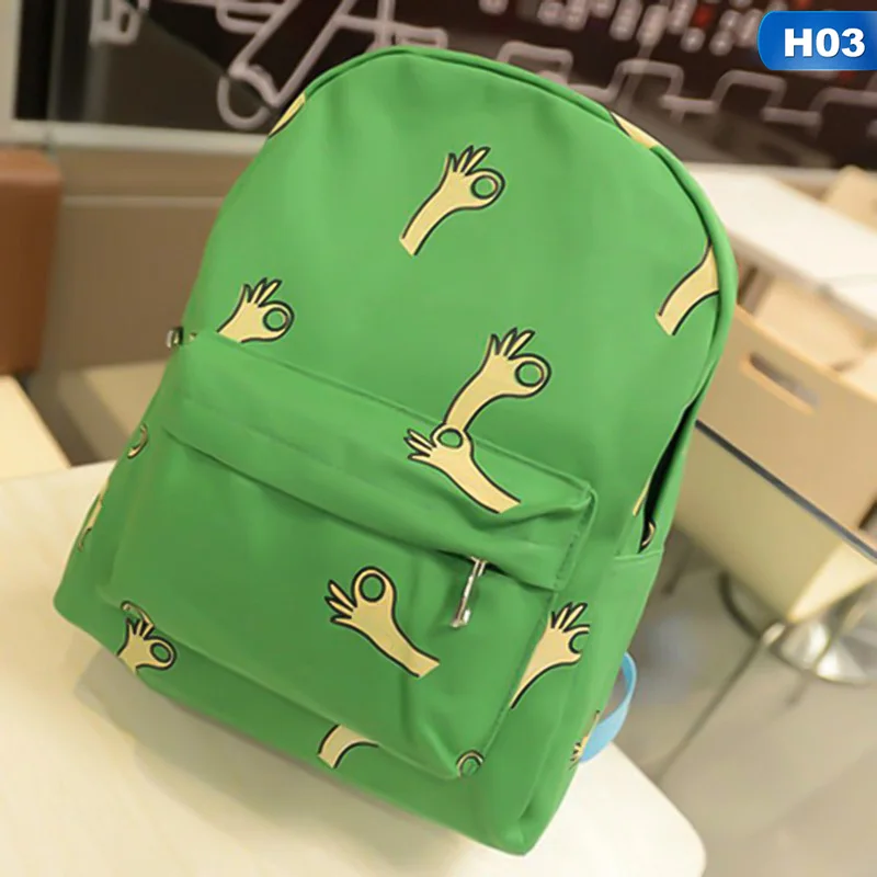

Korean Style Lady Girl Canvas Schoolbag Casual Version Of The Female Bag Small Fresh Canvas Banana Ice Cream Student Backpack