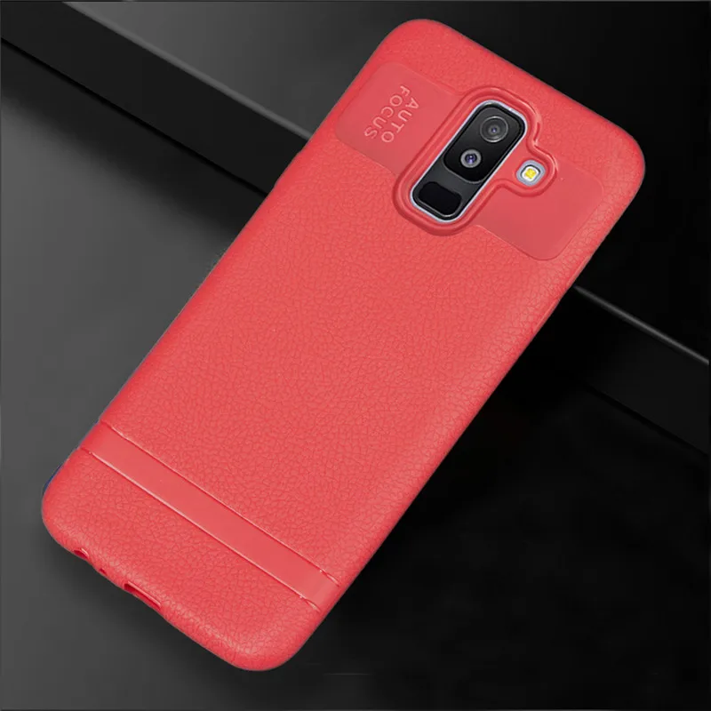 Ultra-Thin Case For Samsung Galaxy A6 A6Plus Case PU Leather Soft Silicone Full Cover For Samsung A6 A6 Plus Matte TPU Case (24)