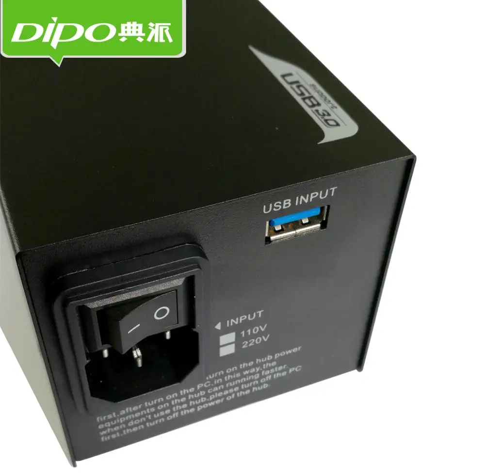 DIPO 4 7 19 10 портов 3 0 usb хаб с адаптером питания 12 В 20 А высокоскоростной разветвитель