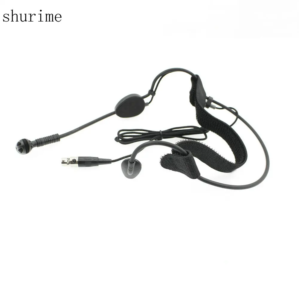 Double Earhook Headset Microphone With 4-Pin Mini XLR For Audio Technica Wireless Systems