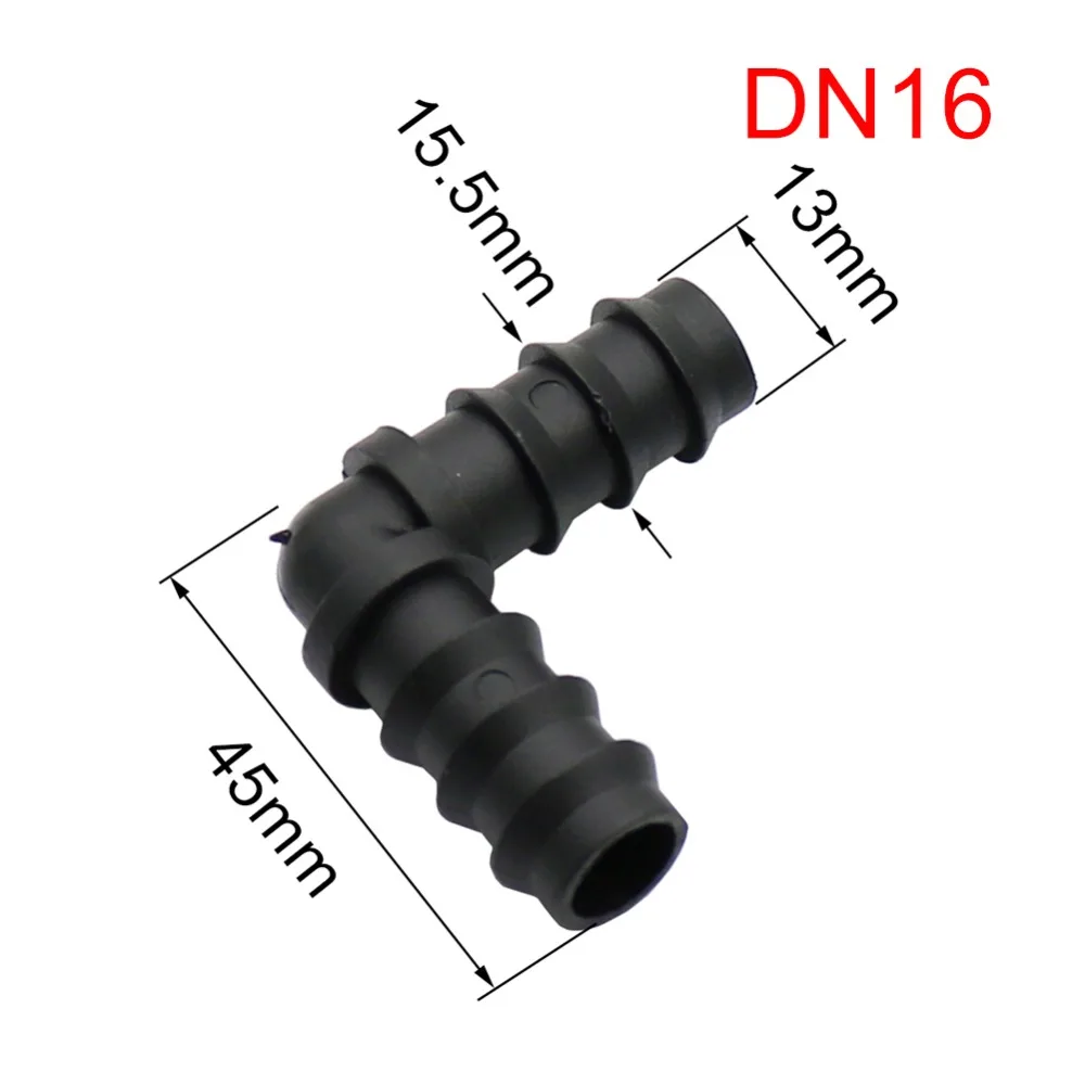 DN16 DN20 90 Угол локоть разъем угол изгиб садовый фитинг для полива водопроводных труб Соединители система полива воды 5 шт