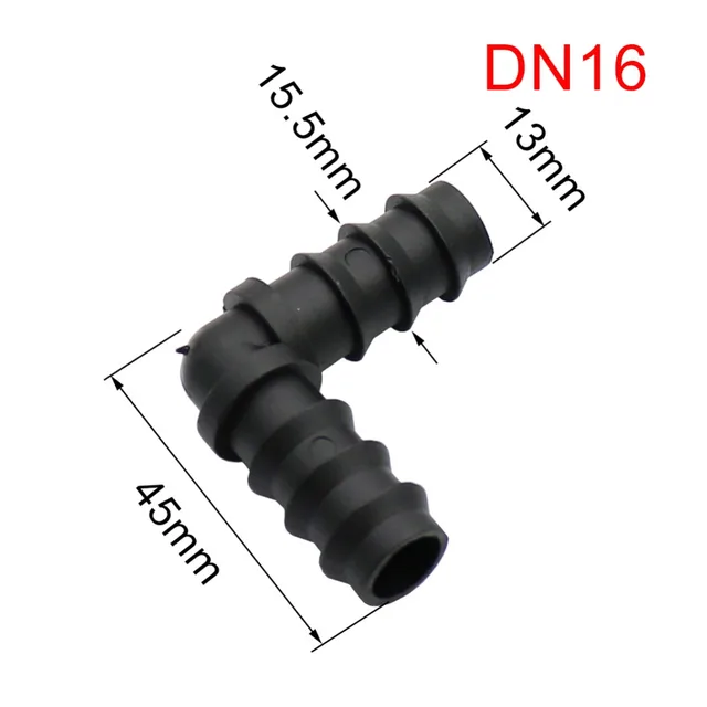 DN16 DN20 90 Angle Elbow Connector Angle Bend Garden Irrigation Fittings Water Pipe Connectors water irrigation system 5 Pcs 2