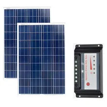 Panel Solar 12v 100W 2Pcs Solar Module 200W Solar Charge Controller 12V/24v Auto 20A Camera Boat Lighting Caravan Motorhome