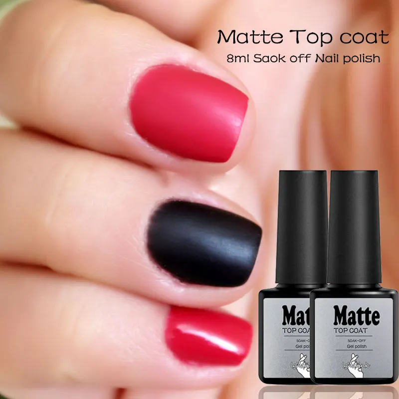 

Lghzlink Matte Top Nail Polish Nail Art UV Soak-Off Dull Frosted Surface Permanent Gels For Nails Gel Lacquer Acrylate Gelpolish