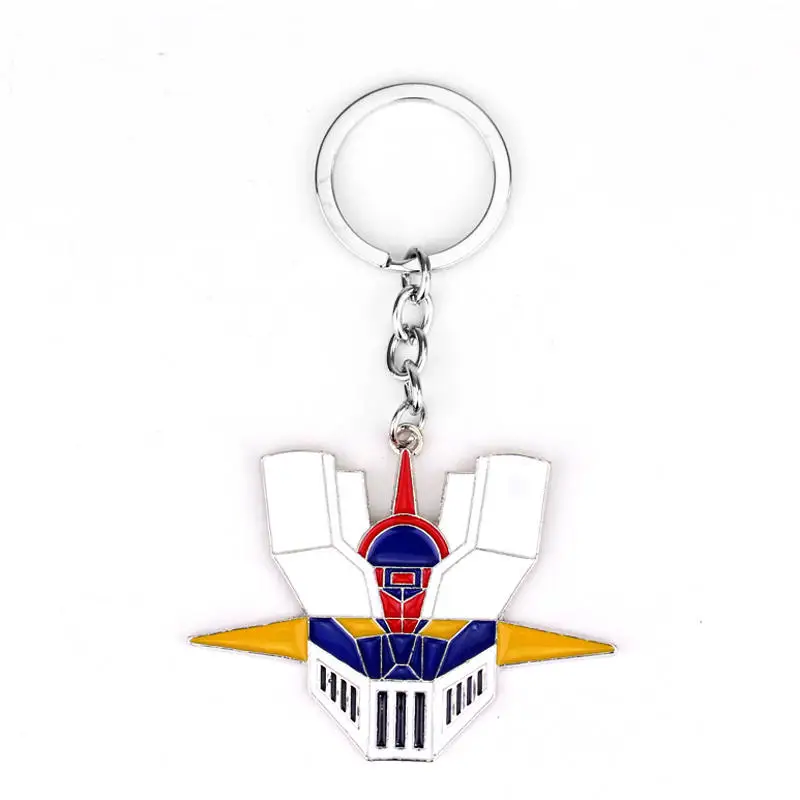 

RJ Fashion Anime Mazinger Z Head Keyring Portrait Multicolor Mask Metal Keychain Alloy Chaveiro For Men Women Gift Jewelry