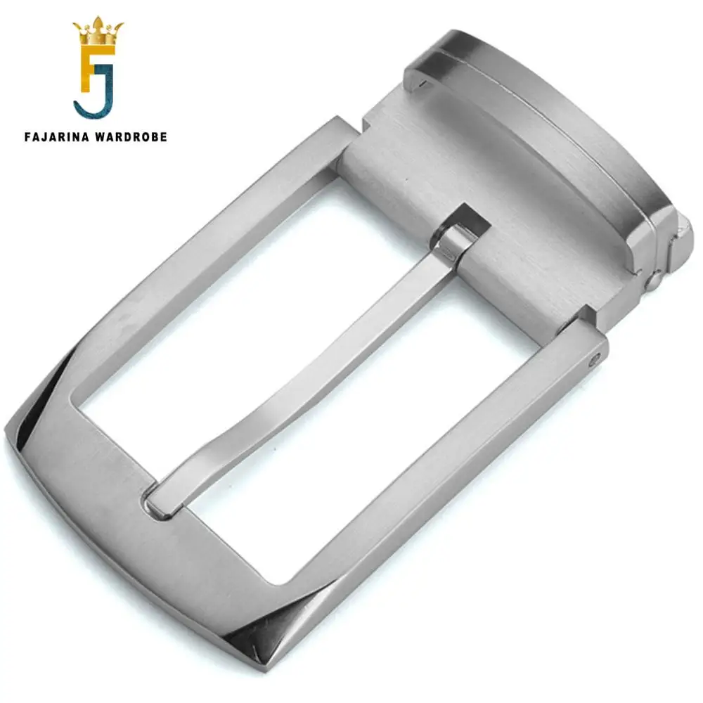 

FAJARINA New Unique Design Sliver & Gold Solid Brass Buckle Only for 3.3cm Width Belt Free Shipping 2018 BK007