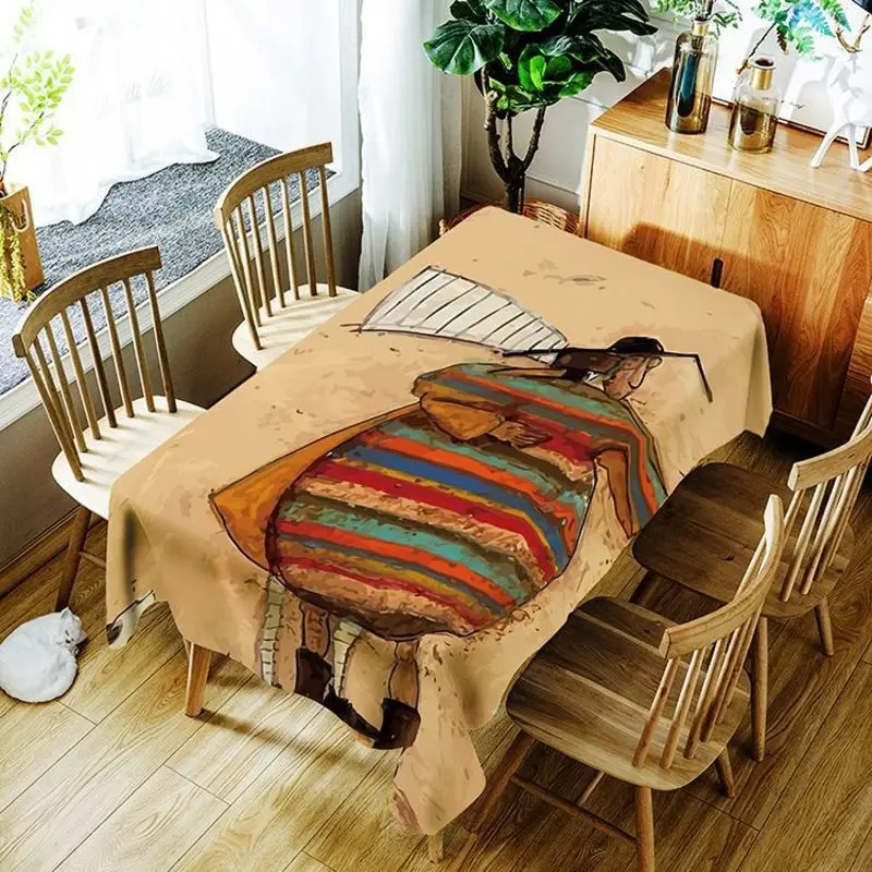 Character Tablecloth Waterproof Oilcloth Decorative Table Cover Rectangular Washable Tapete Table Cover Protector