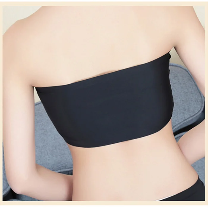 Newly Summer Women Sexy Tube Top Strapless Black Bandeau Sleeveless Sports Bra Underwear Wrap Chest m99