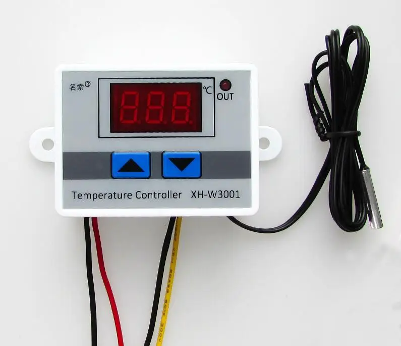 

220V Digital LED Temperature Controller 10A Thermostat Control Switch Probe W3001