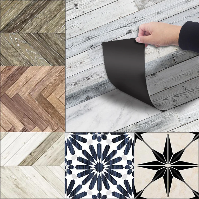 

Floor Stickers Waterproof Bathroom Decoration Stripe Wood Pattern Wallpaper DIY Self Adhesive Kitchen Wall Stickers 20*300CM