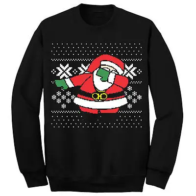 Забавный мужской и женский Рождественский свитер с Санта-Клаусом, джемпер для отца, Рождественский Уродливый Рождественский свитер, осенне-зимние пуловеры