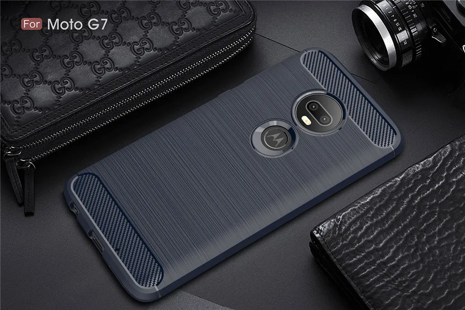 Силиконовый чехол для Moto G7 power G7 Play G6 Plus, ударопрочный чехол из углеродного волокна, мягкий чехол из ТПУ для телефона Moto G7 power Case