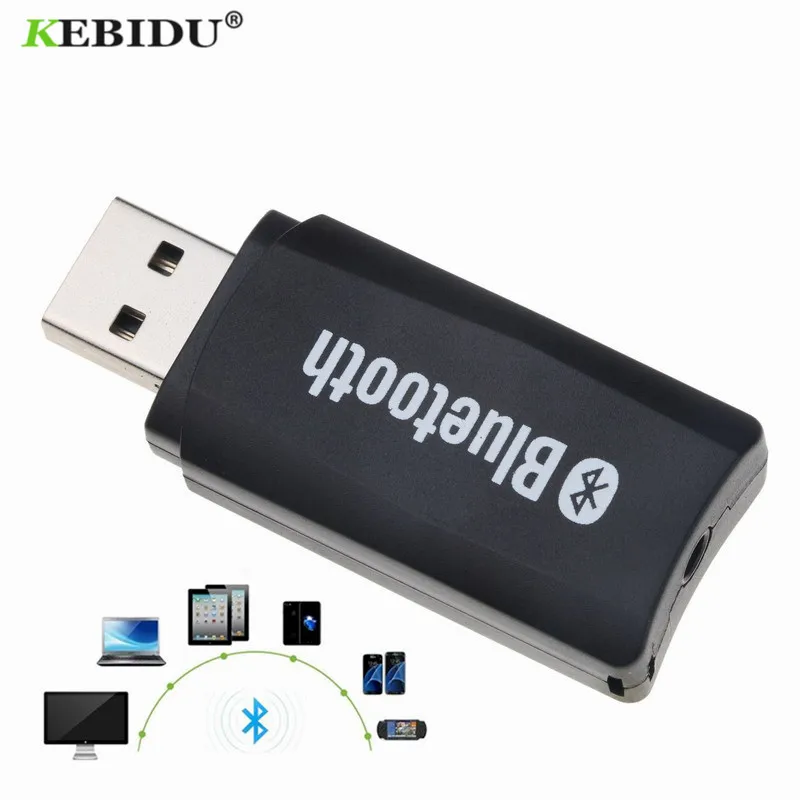 KEBIDU USB беспроводной адаптер 3 5 мм AUX Bluetooth приемник ключ аудио разъем