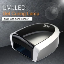 66W UV LED Light Lamp for Nails Machine Equipment Lamp With Timer, Smart For All Types Gel Nails and Toe Nail Curing