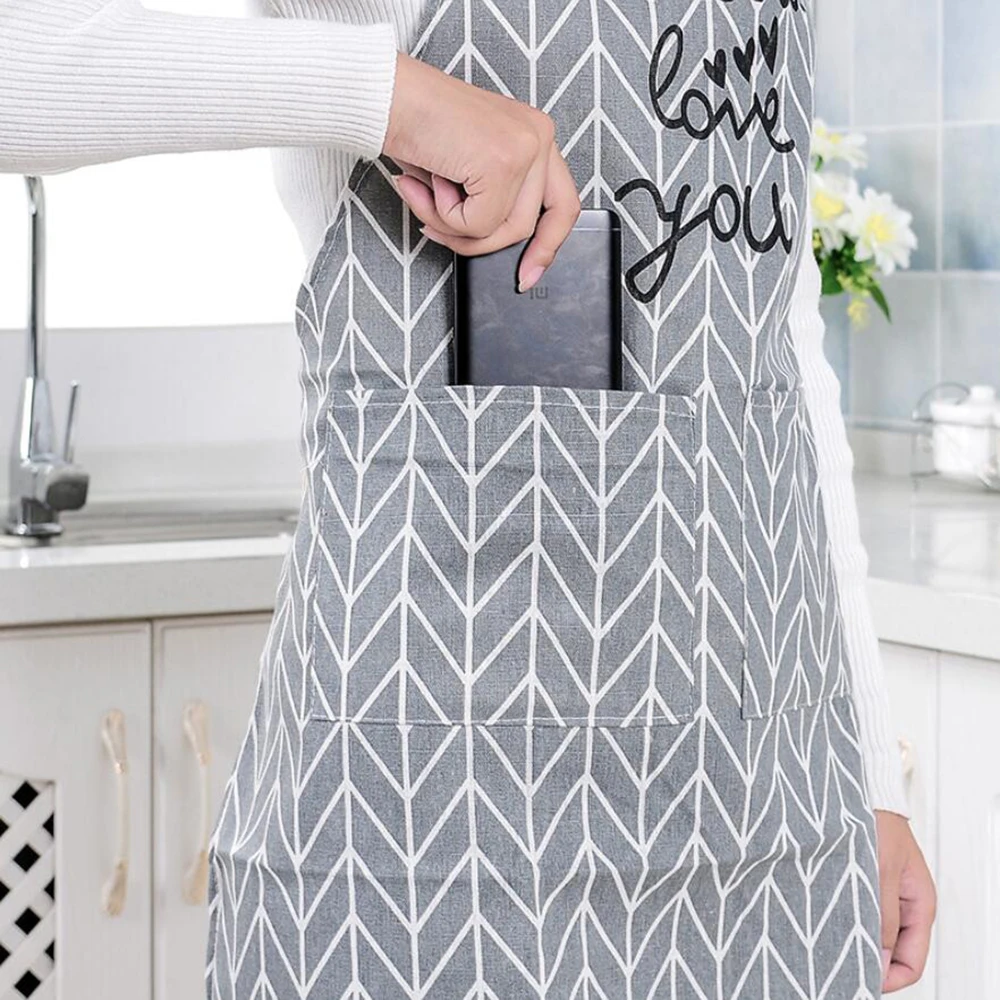 Sale 1PC Modern Simple Style Cotton Waterproof Women Aprons Adjustable