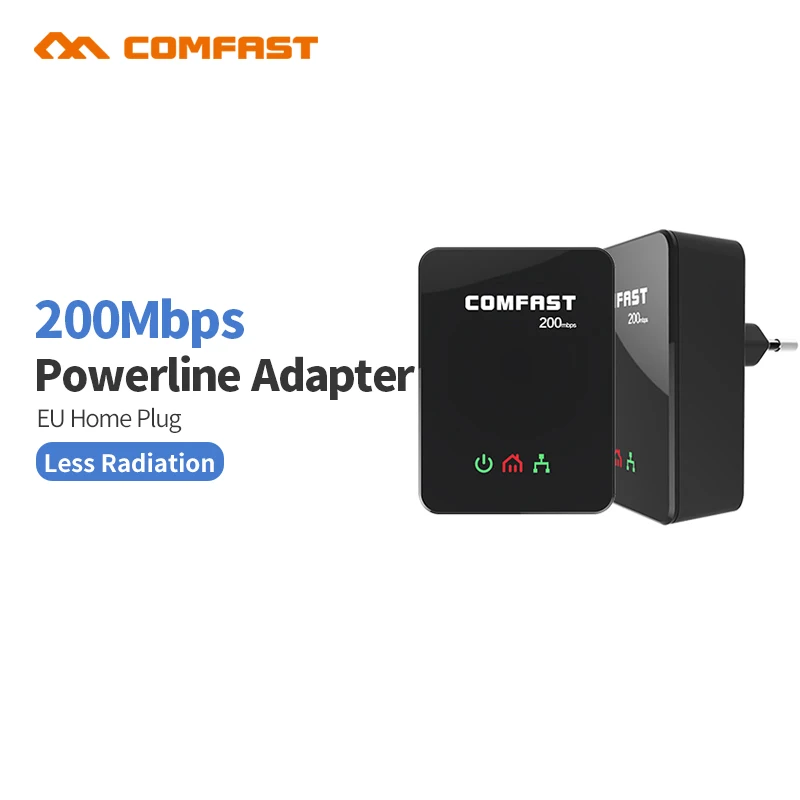Comfast CF WP200M Power line ethernet adapter extender 200Mbps COMFAST 2 4GHz Mini plc home plug