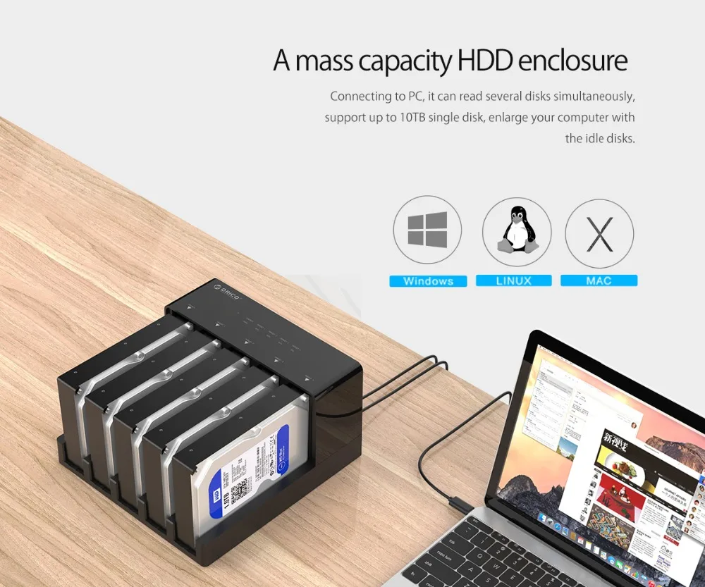 ORICO 2 5 3 SATA HDD док станция супер скорость USB 0 жесткий диск корпус Поддержка 10 ТБ Bay
