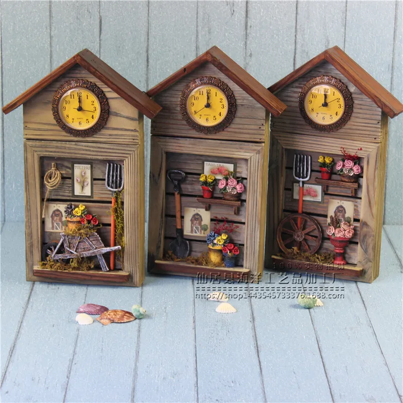

Creative Mural Wall Decoration Clock Key Storage Boxes Crafts Furnishing Handicraft Key Storage Box Home Decoration Ornaments