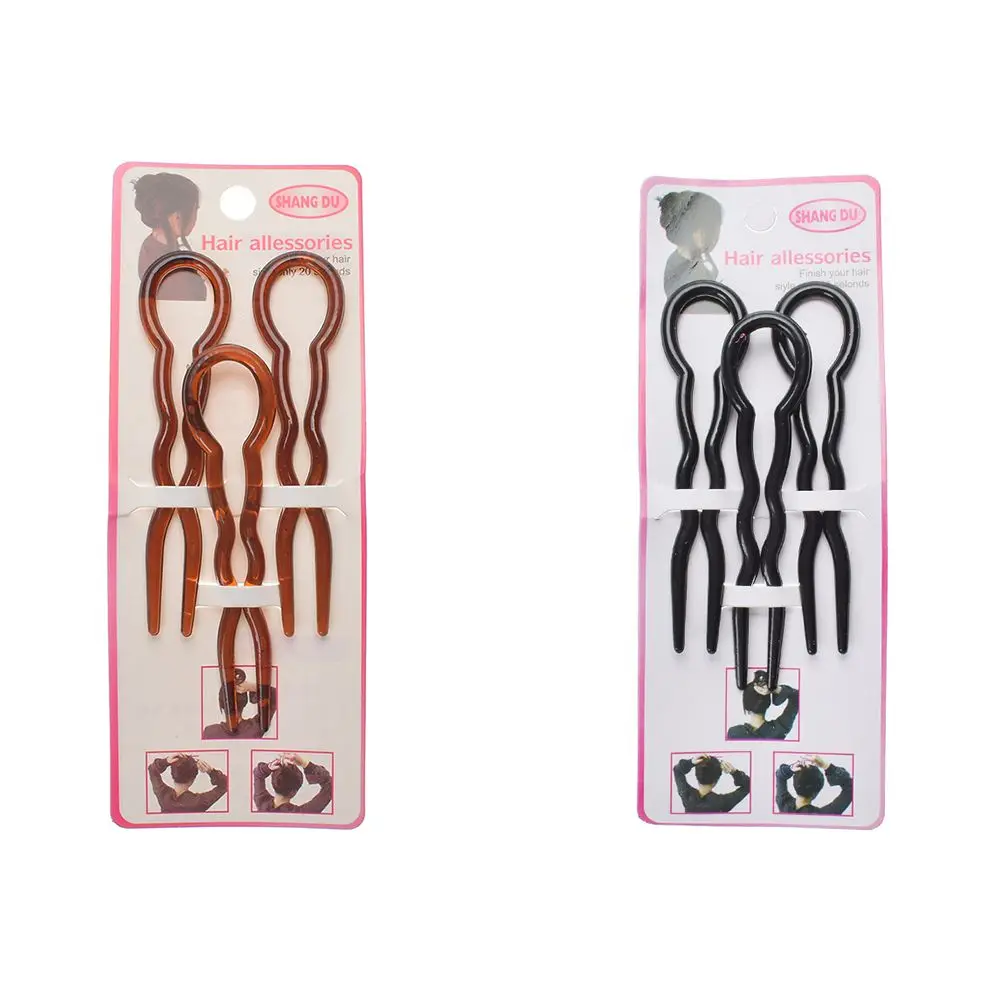 3 Pcs//Set Girls Women Round Toe U-shaped Hair Pins And Clips Headpiece