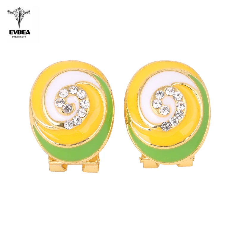 EVBEA 2016 New Design Fashion Cartoon Yellow Earring 100% Handmade Nine Crystal Earrings For Women | Украшения и аксессуары