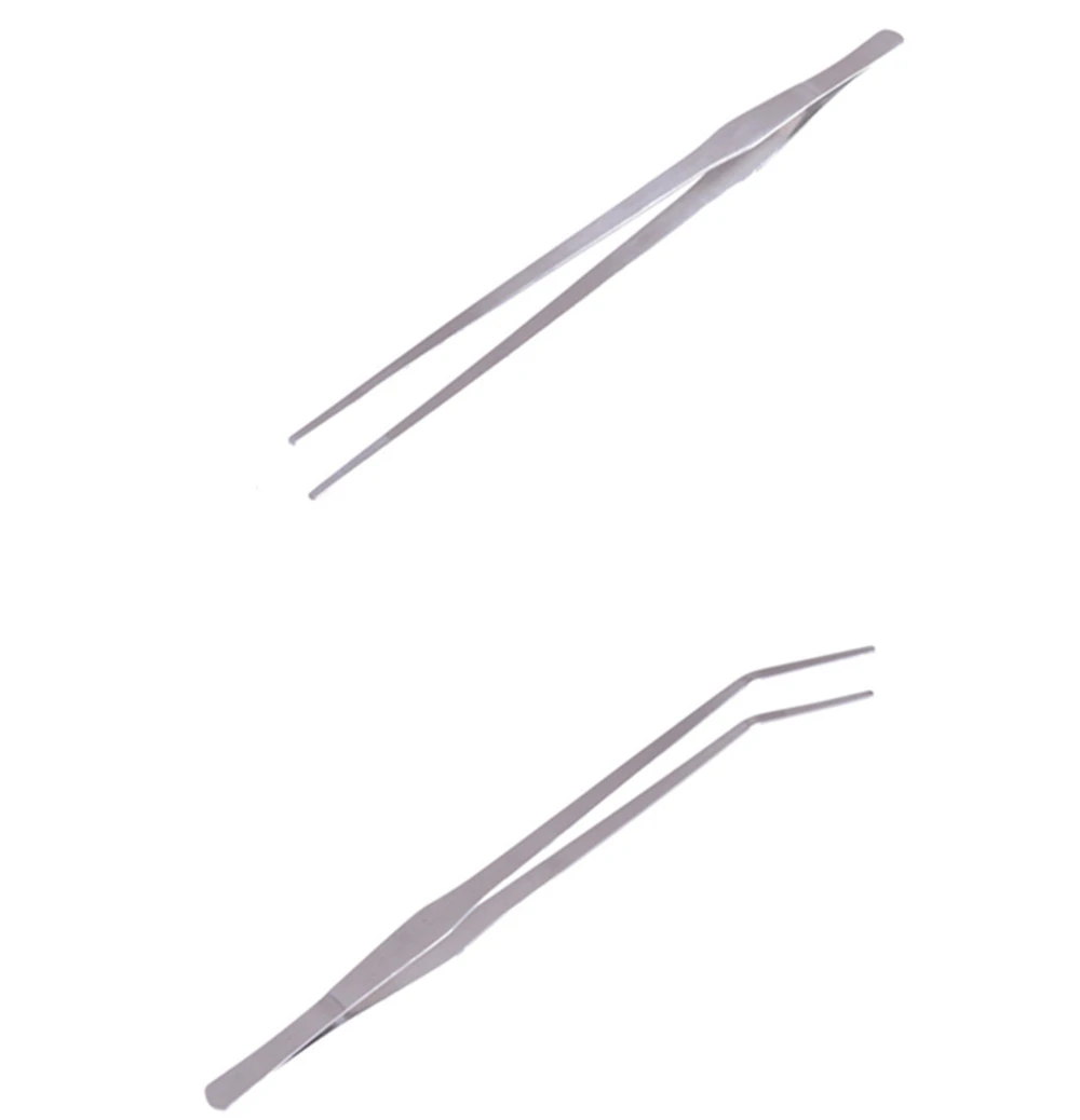 Aquarium Live Tank Straight Curve Plant Tweezers Long Tongs Stainless Steel Plant Shrimp Reef Tank Crooked Tweezer 26cmNice and fashion