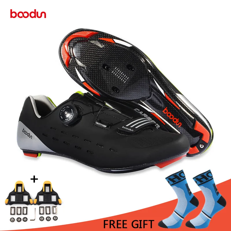 Boodun Cycling Shoes Carbon Fiber Breathable Road Bike Self Locking
