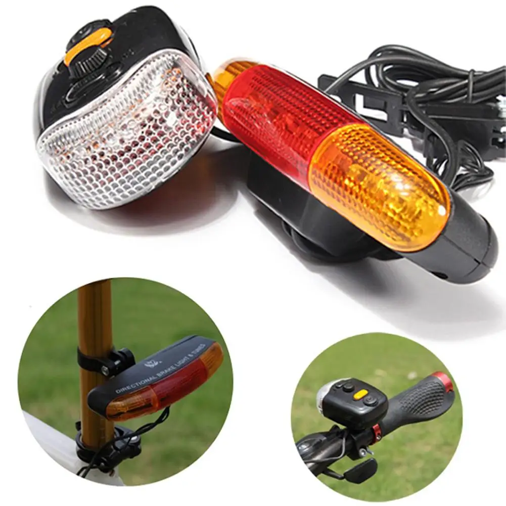 7 LED Bike Rear Tail Light Bicycle Turn Signal Brake Light Horn Safety Warning 