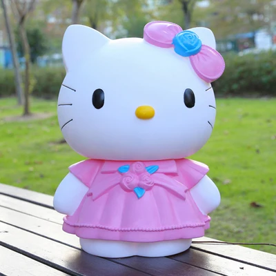 Hellokitty мультяшная копилка Свинья креативные милые детские копилки подарки для девочек банки креативные статуи скульптура домашние Свадебные штемпели - Цвет: 20-14cm