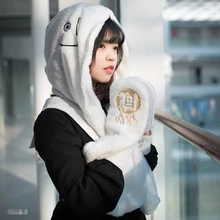 Зимняя удобная и теплая японская аниме Cos Милая шапка