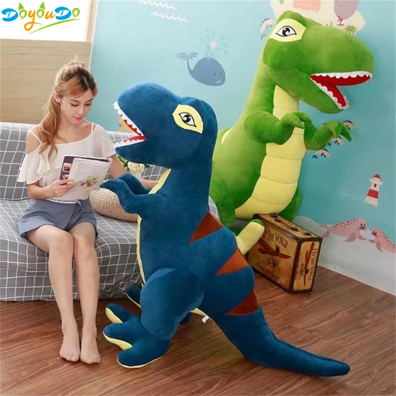 110cm Cartoon Dinosaur Plush Toys Hobbies Huge Tyrannosaurus Rex Plush Dolls Stuffed Toys For Children Boys Classic Toys