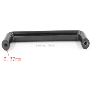 

Best Quality of Cabinet 7.1" Drill Center Oval Section U-Shape 180# Pull Handle Black Plastic Handle on Big Sales