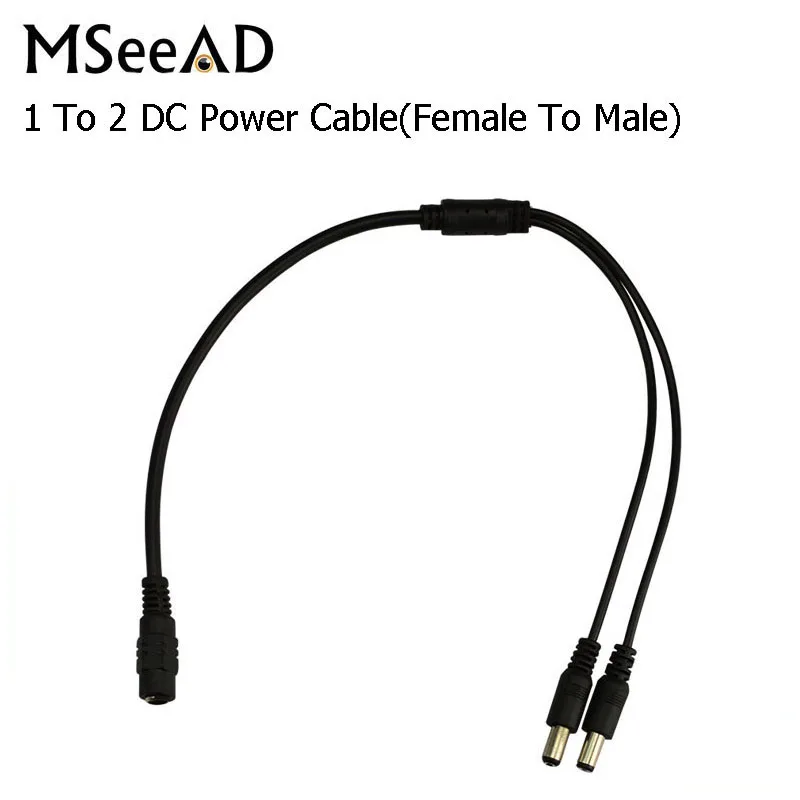 

2/10pc DC 1 Female to 2 Male DC 12V Power Supply Plug Connector Cable Y Splitter Adapter Cord For CCTV Security Camera LED Strip
