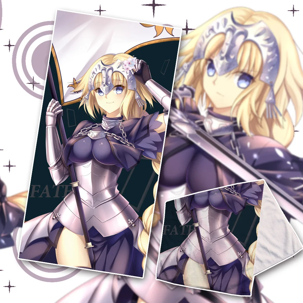 AnimeJK Fate Grand Order Saber Alter Joan Of Arc cosplay FGO пляжное банное полотенце с героями мультфильмов, мягкое полотенце для лица Jeanne d'Arc