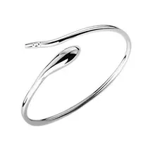 Envío Libre, 25 joyería de Plata, pulsera de la serpiente, 925 Brazalete de Plata, Joyería Al Por Mayor SZ022