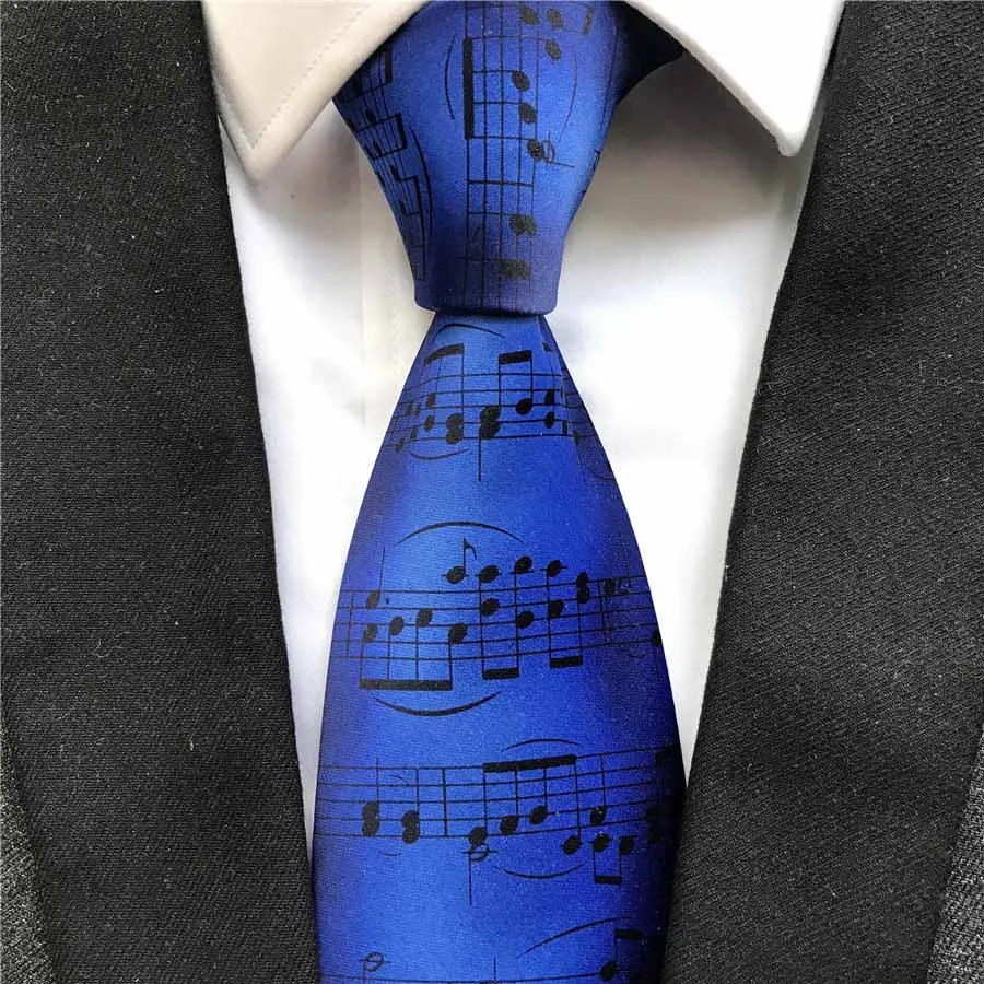 9 cm New Designer Tie Men Musical Necktie Musician Music Ties - Цвет: Picture Color