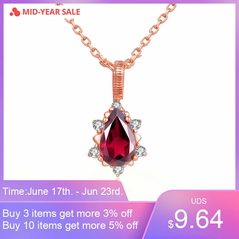 Lamoon 5X7Mm 1Ct 100 Natural Pear Red Garnet Pyrope 925 Sterling Silver Jewelry Rose Gold Chain Pendant Necklace S925 Lmni024 huismerk kopen in de aanbieding Lamoon 5X7Mm 1Ct 100 Natural Pear Red Garnet Pyrope 925 Sterling Silver Jewelry Rose Gold Chain Pendant Necklace S925 Lmni024 huismerk kopen in de aanbieding