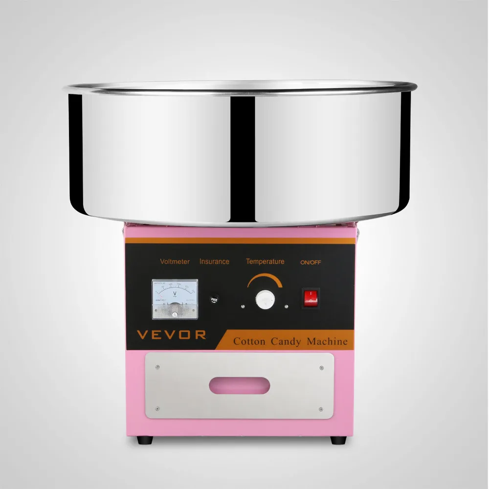 VEVOR Cotton Candy Machine Bare metal Cotton Candy Machines Stainless Steel body Quick cleaning Marshmallow Mass Production Hot