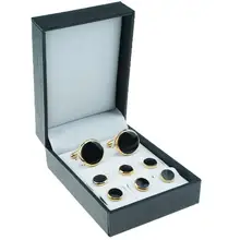 12 шт./лот Смокинг Запонки пуговицы гвоздики коробки 8 шт. держатель запонки и Воротник Шпильки чехол для хранения ювелирных изделий Подарочная коробка