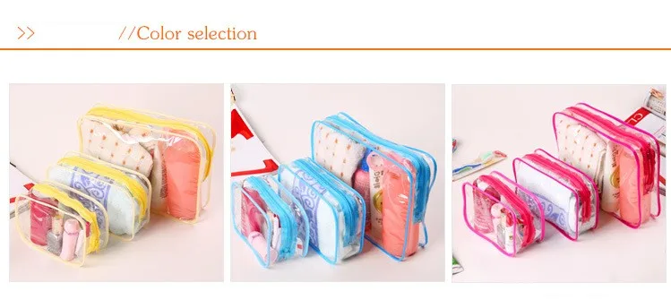 Clear Makeup Bag Beautician Cosmetic Bag Transparent PVC Bags Travel Organizer Beauty Case Toiletry Bag Make Up Pouch Wash Bags