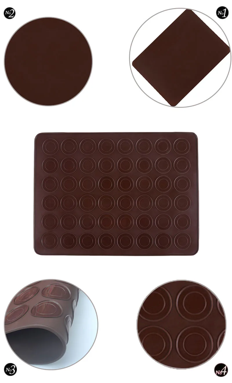 CAKEHOUD силиконовый 48 полости Maccaron антипригарный противень коврик для печенья большая жаропрочная посуда для десерта кухня специальная форма для выпечки