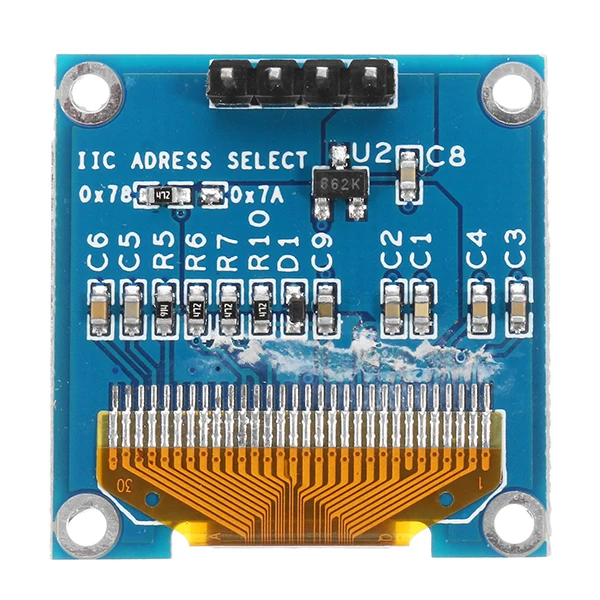 Светодиодный модуль IIC I2C O 4 контактный Белый светодиодный дисплей 0 96 дюйма с