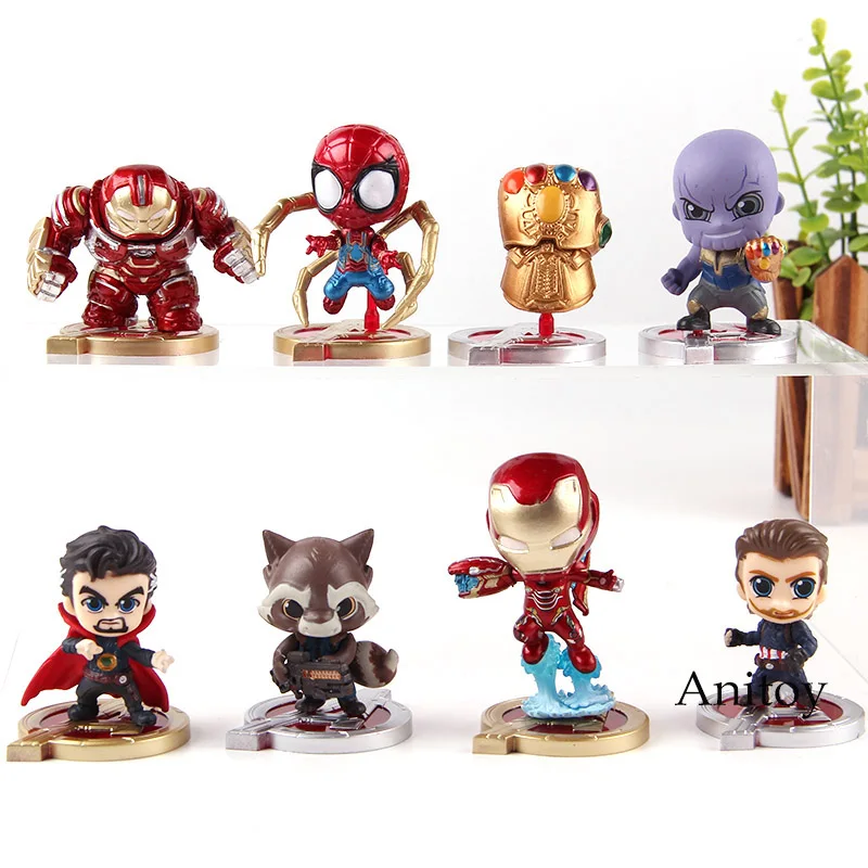 Avengers 3 Infinity War Marvel Captain America Thanos Hulk Buster Doctor Strange Iron Spider Iron Man Action Figure Toy 8pcs/set Avengers 3 Infinity War Marvel Captain America Thanos Hulk Buster Doctor Strange Iron Spider Iron Man Action Figure Toy 8pcs/set