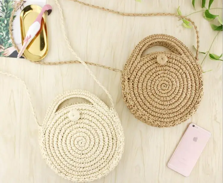 small straw beach bag