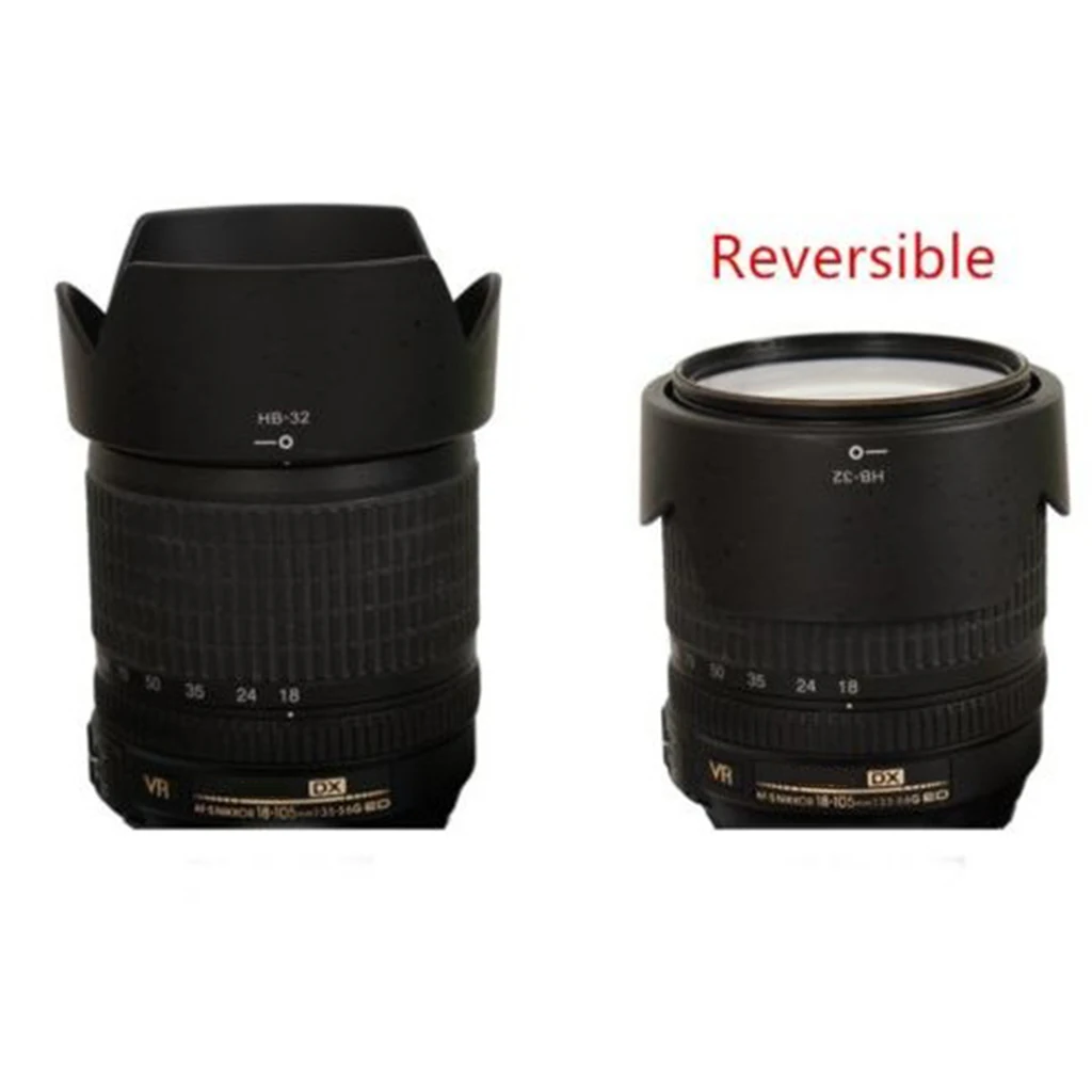 

HB-32 Digital Camera Lens Hood for Nikon DX AF-S 18-70mm 18-105mm 18-135/140mm ED Bayonet