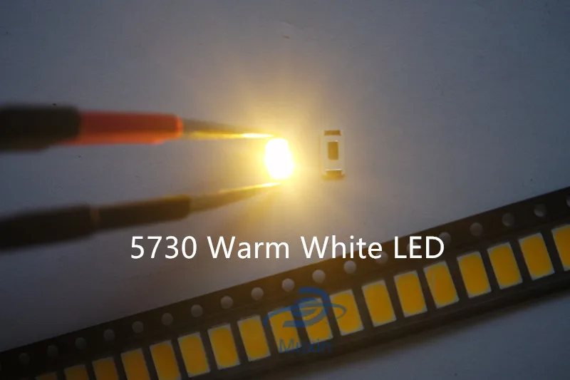 200 шт. SMD светодиодный чип 5730 5630 теплый белый 3000K 0 5 Вт ультра яркая поверхность