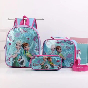 Hot Girls cartoon schoolbag kids lovely princess elsa anna backpack Cute Brand Toddler Kids boys schoolbags