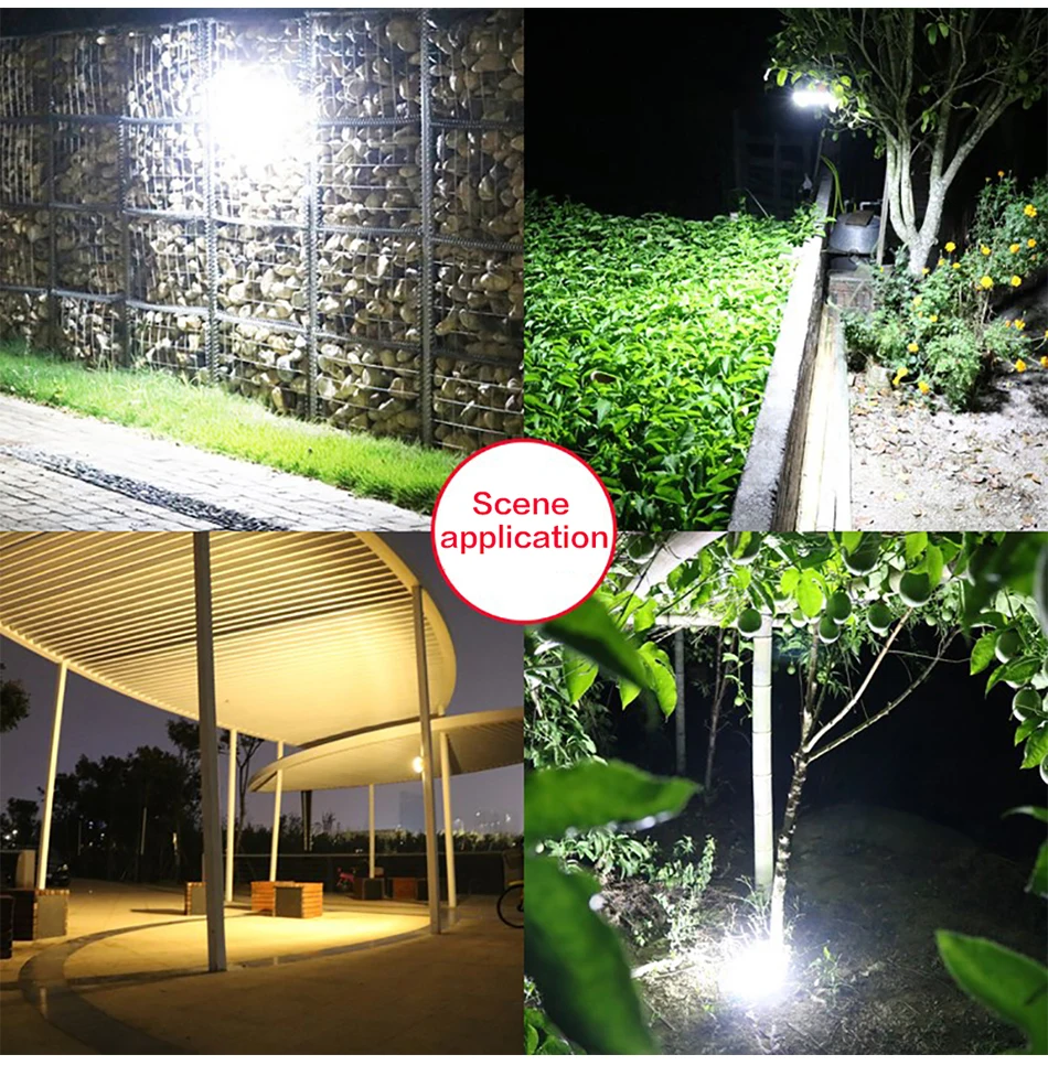 Solar Rechargeable LED Solar light Bulb Outdoor Garden lamp PIR Motion Sensor Night Security Wall light Waterproof IP65 white